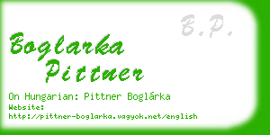 boglarka pittner business card